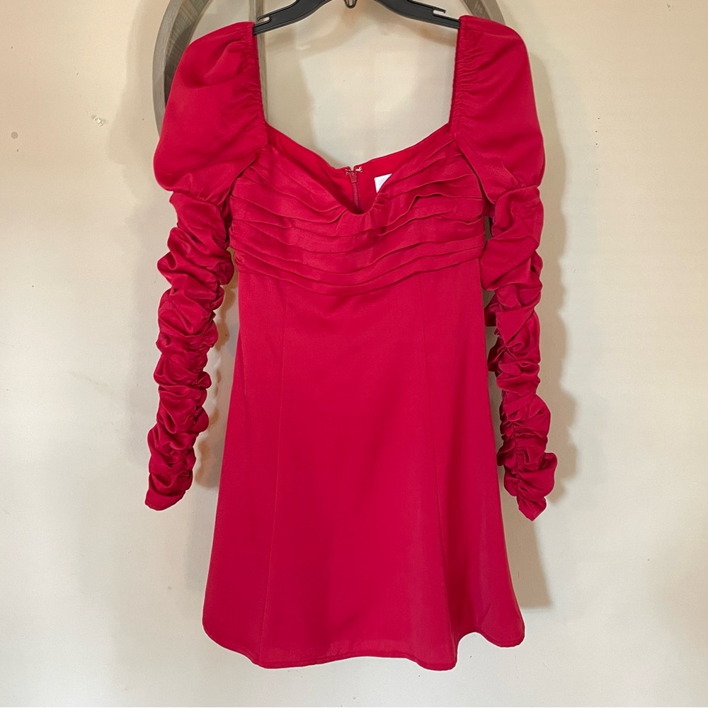 Boskemper Australia Ruched Long Sleeve Mini Dress